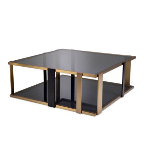 EICHHOLTZ COFFEE TABLE CLIO BRUSHED BRASS