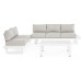 BT NICOLE WHITE CORNER SOFA SET W-CUSH