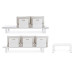 BT NICOLE WHITE CORNER SOFA SET W-CUSH