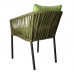 zöld kerti párnázott szék
