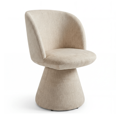 DL Valento Turn base chair 360degree light bouclé Voss23    